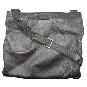 Gucci Dark Brown Guccissima Leather Large Messenger Crossbody Bag Pre-Owned Retail $1,050