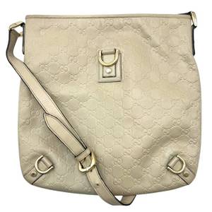 Gucci Beige Guccissima Leather Crossbody Shoulder Bag Pre-Owned Retail $950