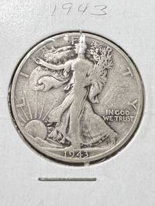 1943-S US WALKING LIBERTY HALF DOLLAR