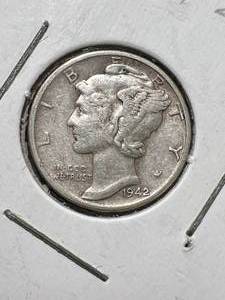 1942 US MERCURY DIME