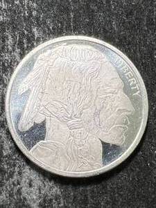 1 TROY OZ .999 FINE SILVER BUFFALO INDIAN ROUND