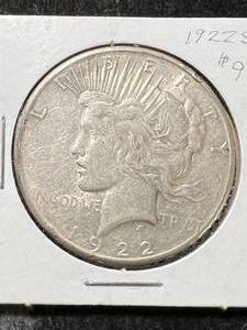 1922-S US PEACE SILVER DOLLAR