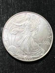 2000 AMERICAN SILVER EAGLE 1 TROY OZ .999 FINE SILVER