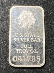 1 TROY OZ .999 FINE SILVER CALIFORNIA BAR