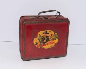 Vintage Hopalong Cassidy Metal Lunch Box  1950s Western TV Collectible