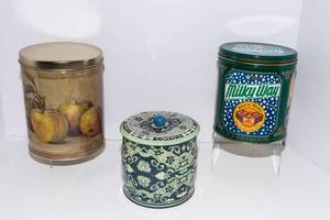 Set of Three Vintage Tins