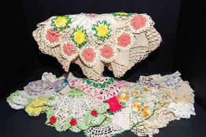 Variety of Crocheted Doilies