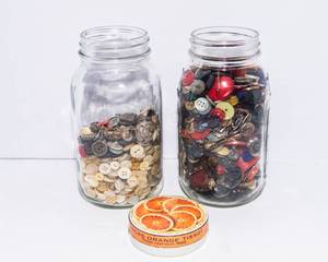 Assorted Vintage Button Lot  Mixed Styles & Sizes