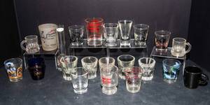 Large Assorted Shot Glass Collection  Travel Souvenirs, Novelty & Plain Styles