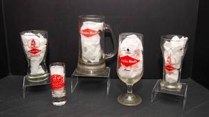 Set of 5 Grain Belt Beer Glasses  Vintage Barware Collection