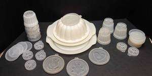 Vintage Tupperware Jel-N-Serve Jell-O Mold Set  8 Individual Dessert Molds
