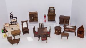 Vintage Miniature Dollhouse Furniture Lot  Assorted Pieces