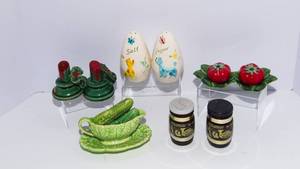 Set of 5 Novelty Salt & Pepper Shaker Sets  Fun Assorted Designs