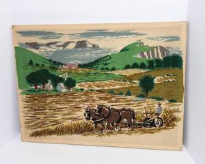 Vintage Embroidered Artwork - 24 x 18