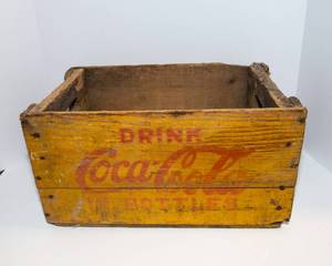 Rare Vintage Yellow Coca-Cola Crate