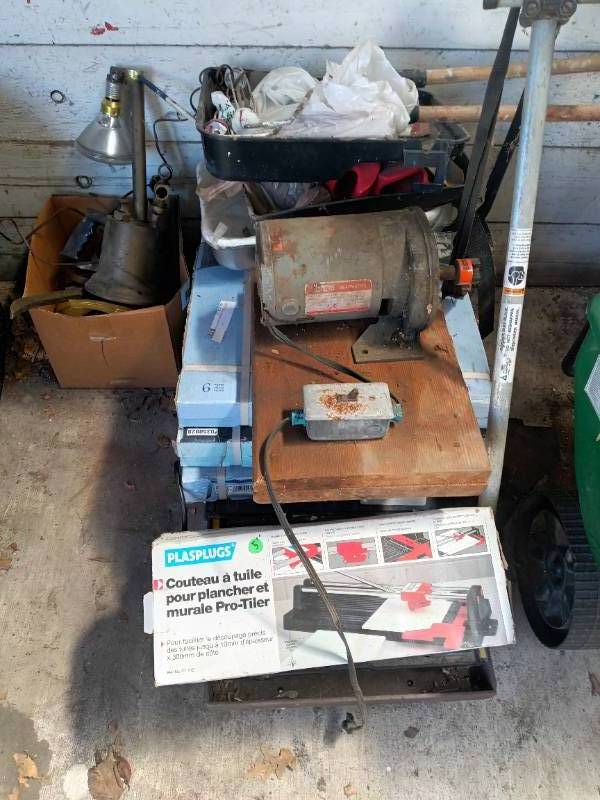 Painting supplies, tile and tile cutter
