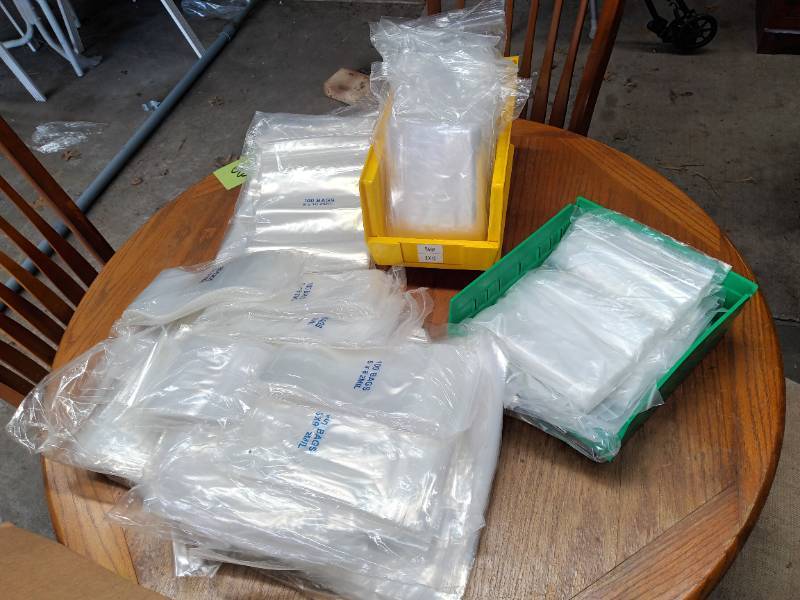 large assortment of reclosable baggies