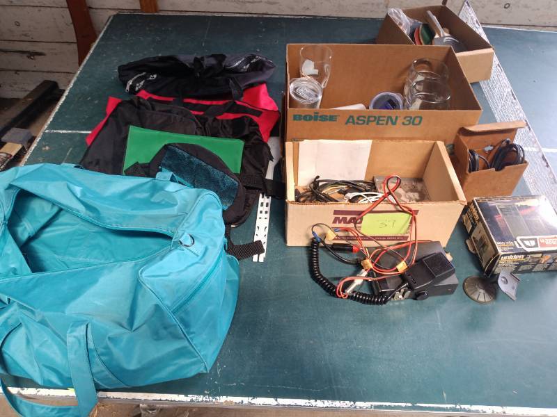 duffle bags and cb radio