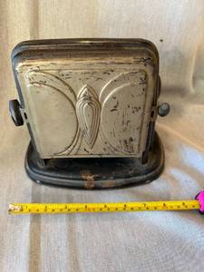 Vintage Art Deco Metal Electric Toaster Drop Front 8in Unbranded