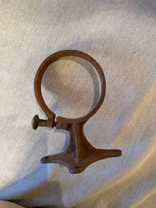 Vintage Cast Iron Adjustable Flower Pot Wall Mount Bracket Rust Patina