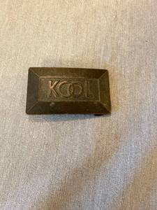 Vintage Kool Cigarettes Advertising Belt Buckle Dark Metal Tobacciana