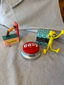 Desk Novelty Lot Slycraft Headbanger Staples Easy Button Smiley Toy