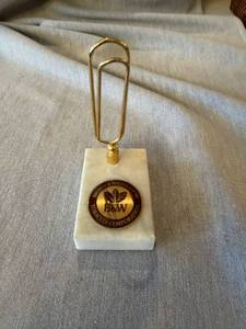 Brown & Williamson Tobacco Marble Desk Paper Clip Holder Vintage