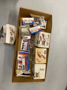 Mixed Cole Key Blanks Locksmith Hardware Lot w Loose Keys & Rings Used