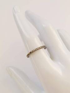 Sterling Silver Clear Stone Band Ring