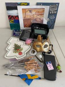 Misc Estate Lot Sony Walkman Microlife BP Monitor Dali Print Christmas Dish