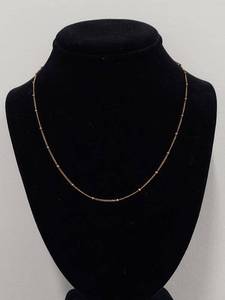 Gold-Tone Sterling Silver Bead Accent Chain