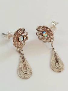 Sterling Silver Filigree Dangle Earrings