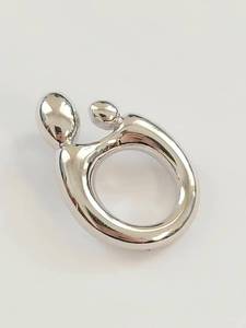Sterling Silver Mother Child Pendant Charm