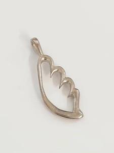 Sterling Silver Feather-Like Pendant Charm