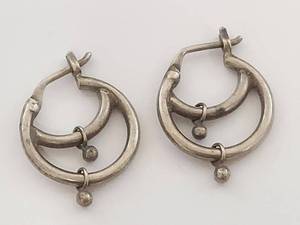 Sterling Silver Double Hoop Earrings
