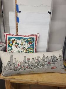 Large New York City Skyline Pillow & Minnesota Map Decorative Pillows