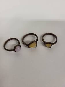 Mixed Stone Ring Set (Lot of 3)