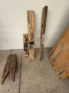 Antique Primitive Wooden Hand Tool Lot Planes Farm Salvage Decor