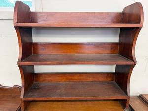 Vintage Wood Countertop Hutch Shelf 3 Tier Farmhouse Display 32in