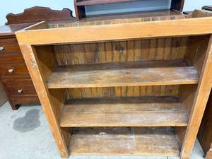 Primitive Pine Countertop Bookcase Display Shelf 32x29x12 Rustic