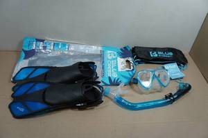 Cressi Blulove Adult Snorkel Set - Fin Size LXL