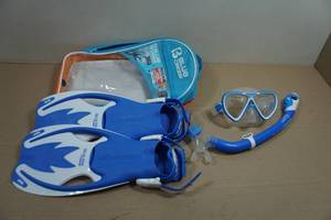 Cressi Blulove Kids Snorkel Set - Fin Size LXL