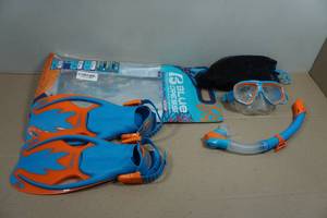 Cressi Blulove Kids Snorkel Set - Fin Size SM