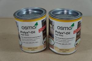 2 Osmo Polyx-Oil High Solid for Wood Floors and Furniture - Clear Satin .75L