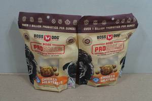 2 Boss Dog Pro Balls Chicken Meatballs Dog Treats - 3oz