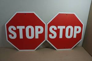 2 Novelty Stop Signs