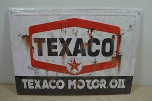 Raised Metal Sign - Texaco