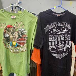 2-XL Harley Davidson T-Shirts, Like New