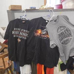 3-2XL Harley Davidson T-Shirts, Like New