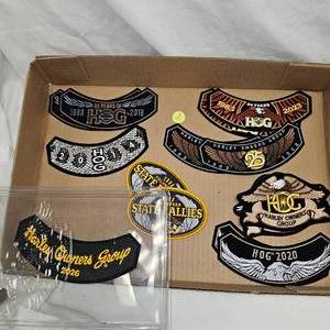 As New Harley Davidson Hog Club Rockers  Patches